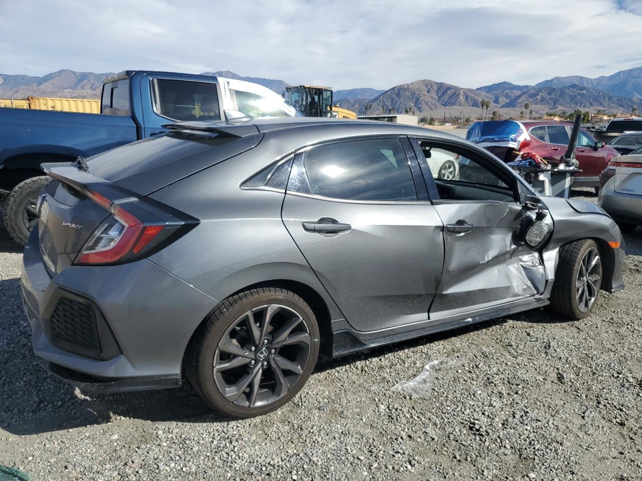 2019 Honda Civic VIN SHHFK7H42KU202877 Copart auction photo, side / front end damage thumbnail 3