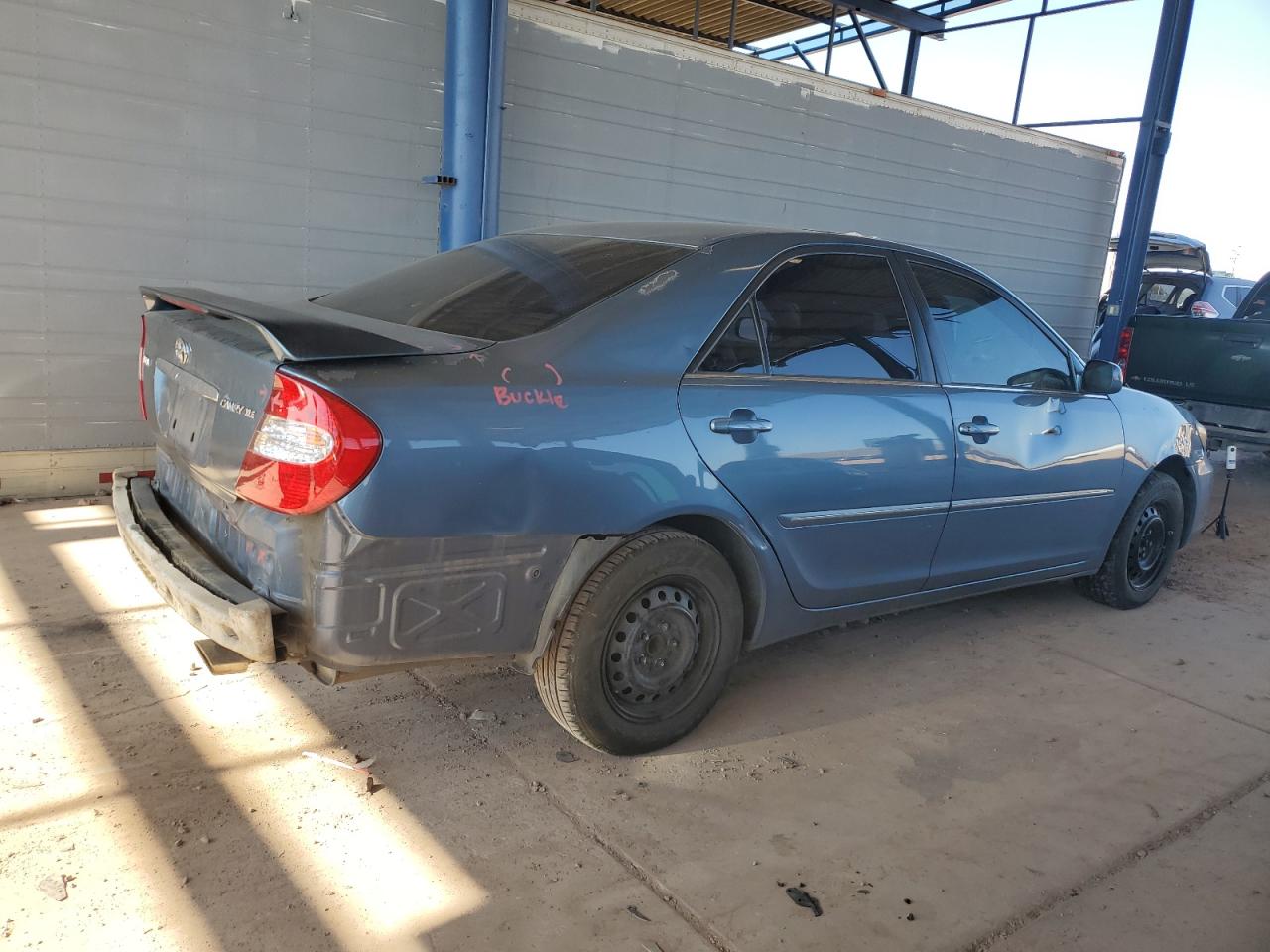 2004 Toyota Camry VIN 4T1BE30K14U860402 Copart auction photo, rear end / side damage thumbnail 3