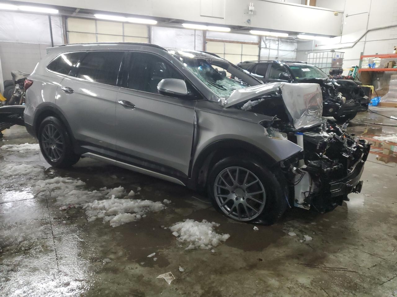 2017 Hyundai Santa Fe VIN KM8SRDHF3HU254610 Copart auction photo, front end / side damage thumbnail 4