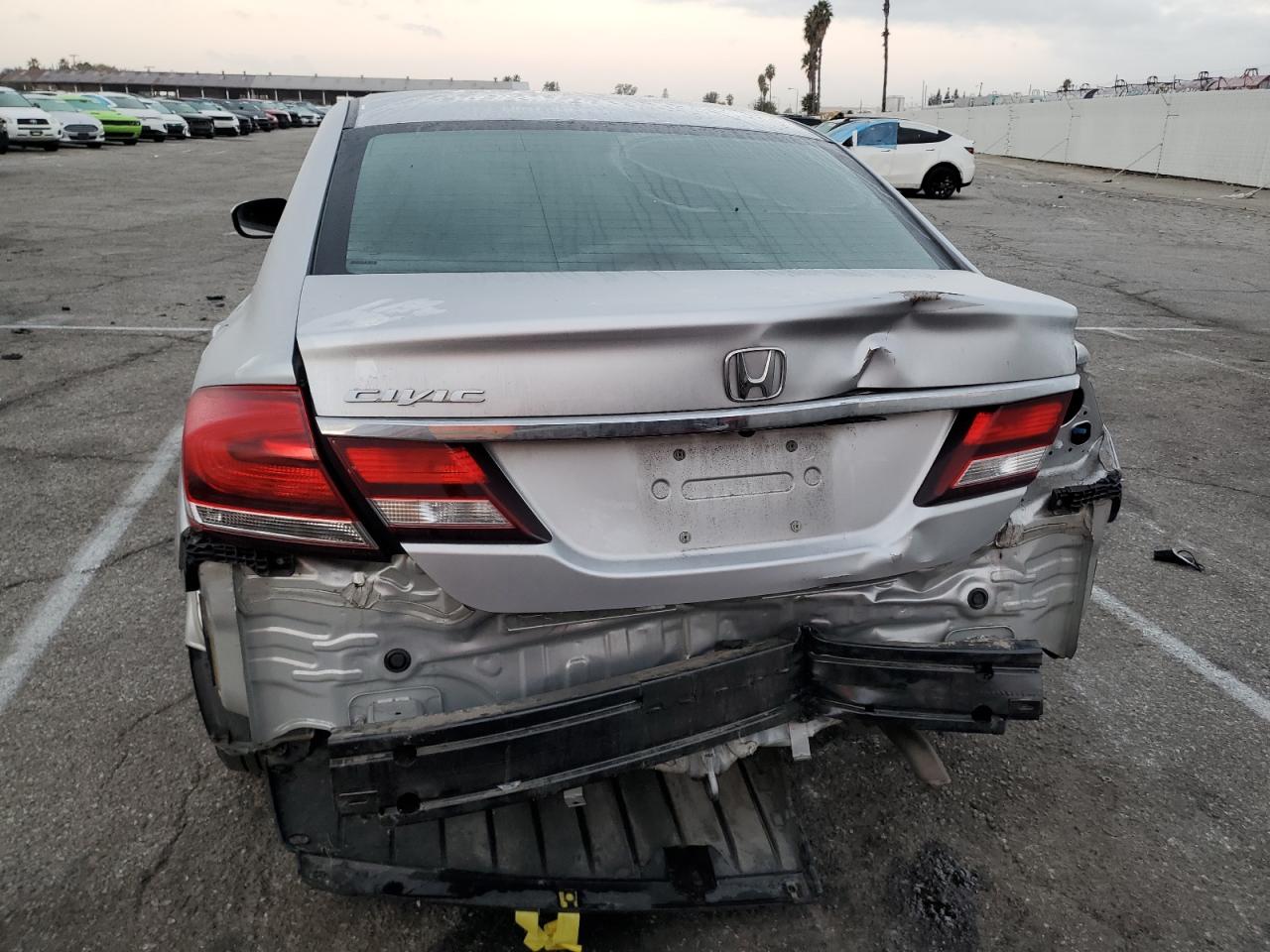 2014 Honda Civic VIN 19XFB2F55EE256376 Copart auction photo, rear end / minor dent/scratches damage thumbnail 6
