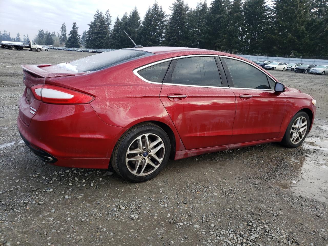 2014 Ford Fusion VIN 3FA6P0K93ER380255 Copart auction photo, front end / side damage thumbnail 3