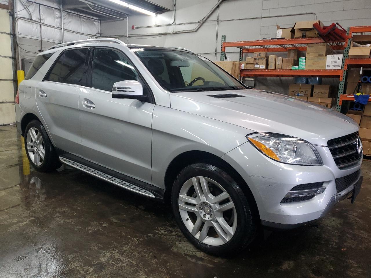 2014 Mercedes-Benz M-klasse VIN 4JGDA2EB6EA268827 Copart auction photo, front end / undercarriage damage thumbnail 4