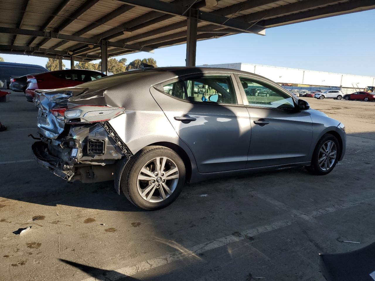 2018 Hyundai Elantra VIN 5NPD84LF5JH270363 Copart auction photo, rear end damage thumbnail 3