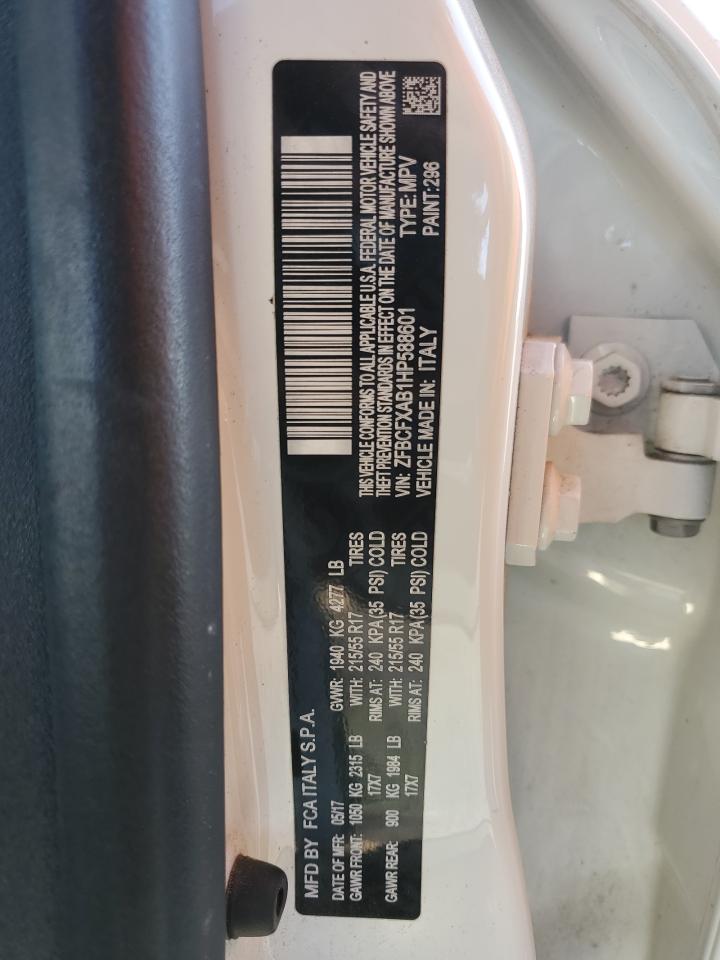 2017 Fiat 500 VIN ZFBCFXAB1HP588601 Copart auction photo, rollover damage thumbnail 13