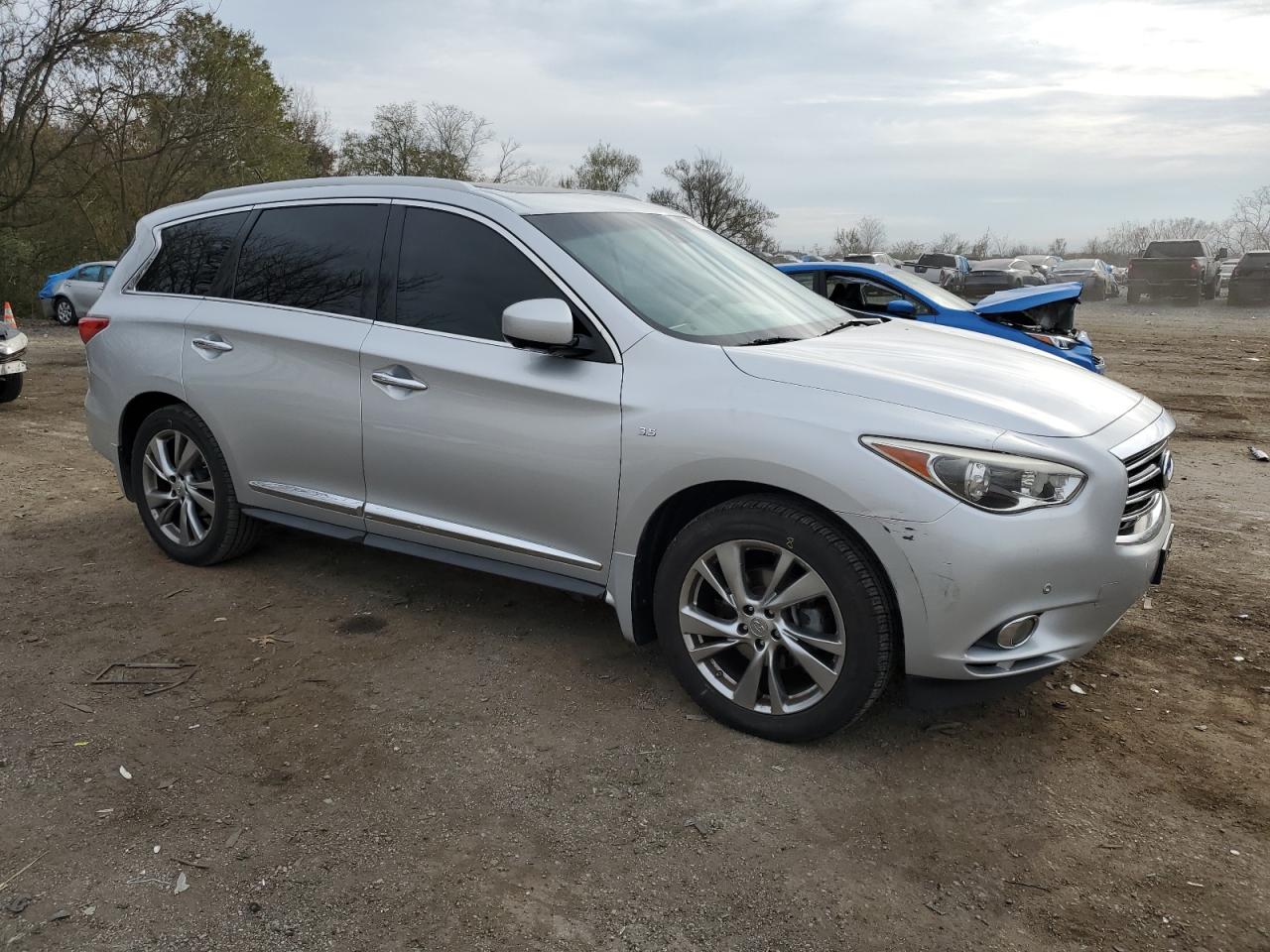 2014 Infiniti QX60 VIN 5N1AL0MM8EC505231 Copart auction photo, side damage thumbnail 4