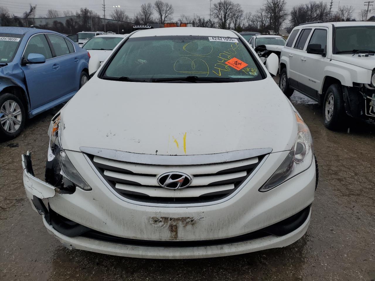 2014 Hyundai Sonata VIN 5NPEB4AC7EH875151 Copart auction photo, biohazard/chemical / front end damage thumbnail 5