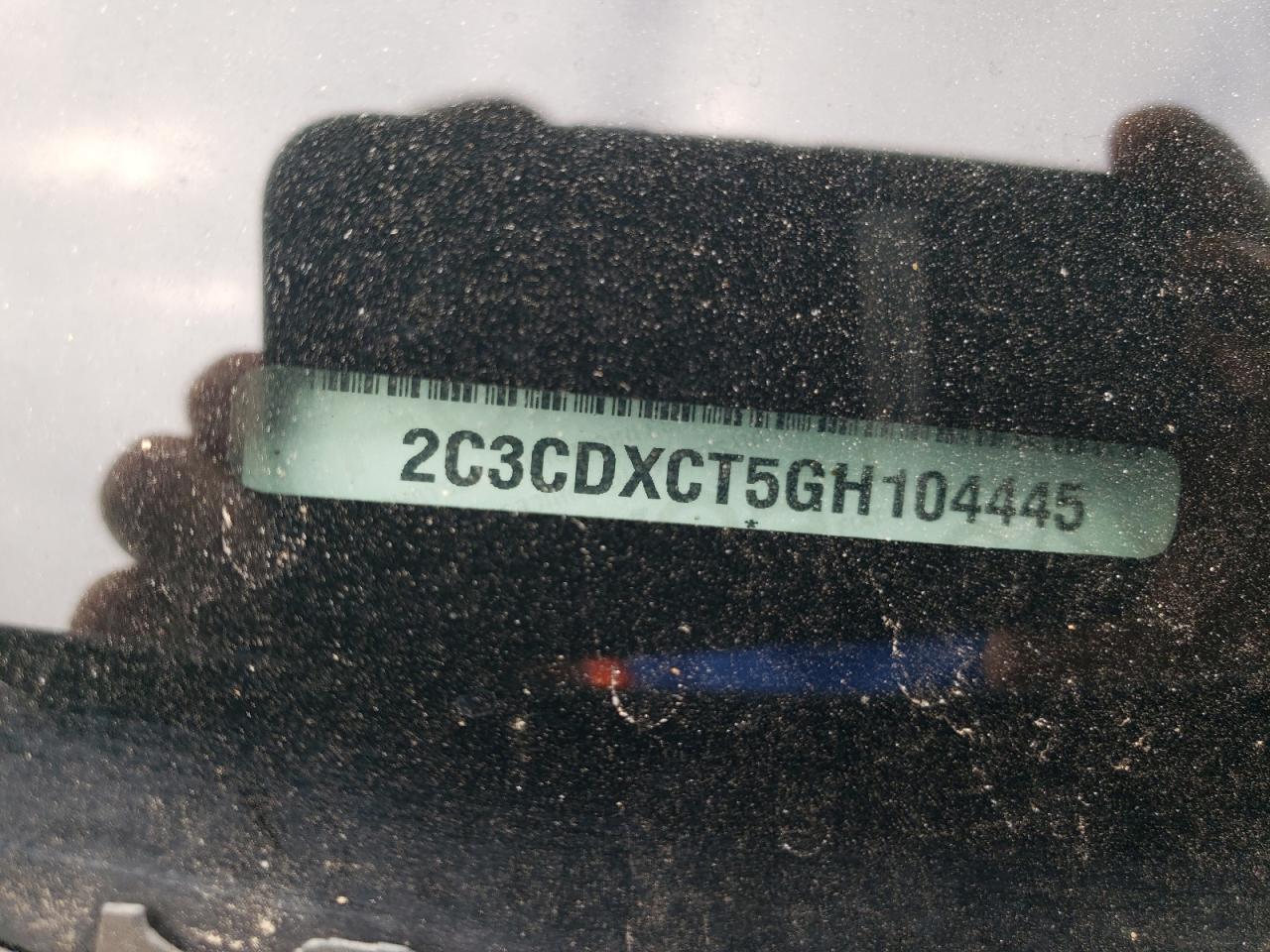 2016 Dodge Charger VIN 2C3CDXCT5GH104445 Copart auction photo, front end / side damage thumbnail 14