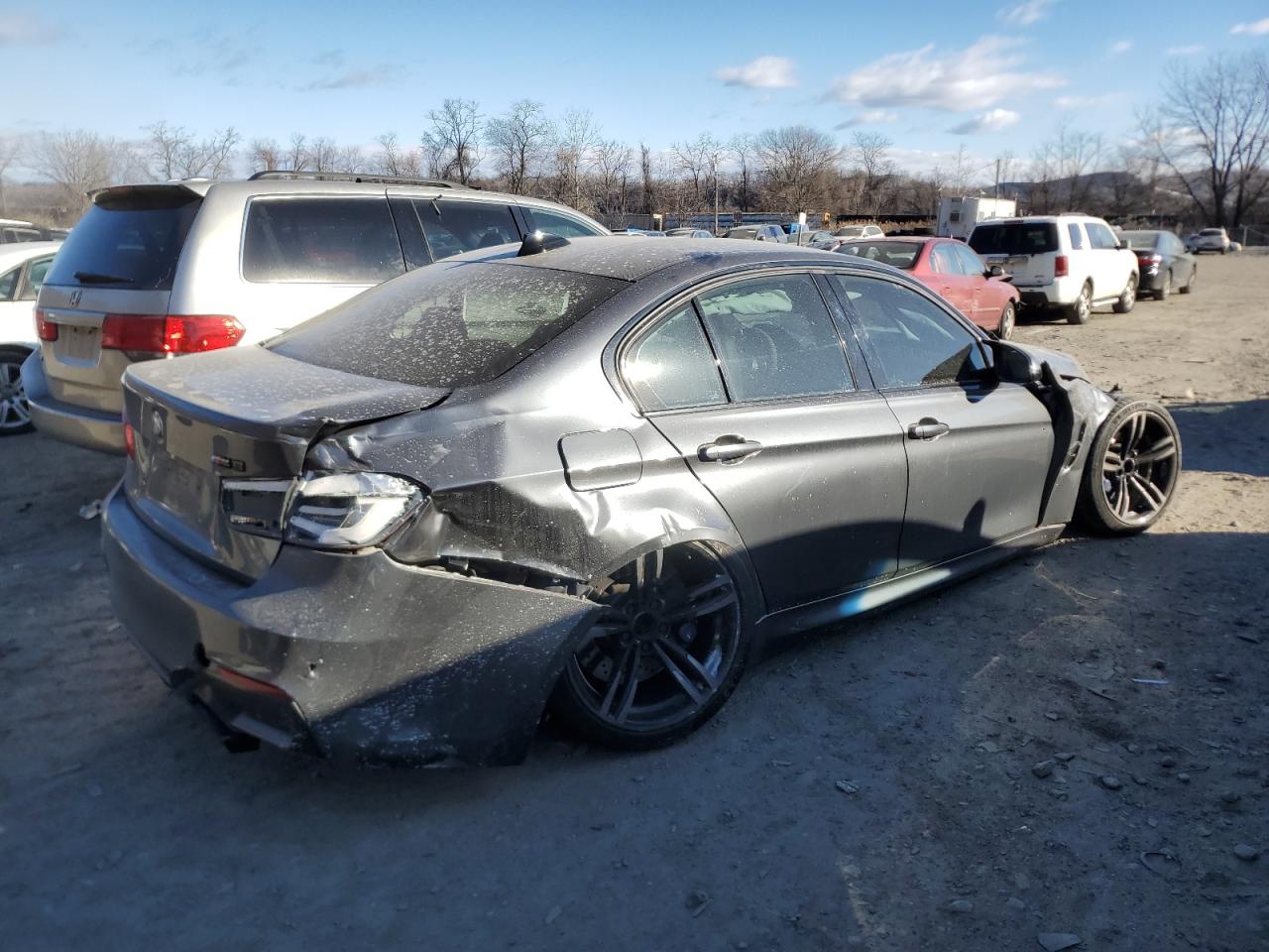 2016 BMW M3 VIN WBS8M9C56G5D30205 Copart auction photo, all over damage thumbnail 3