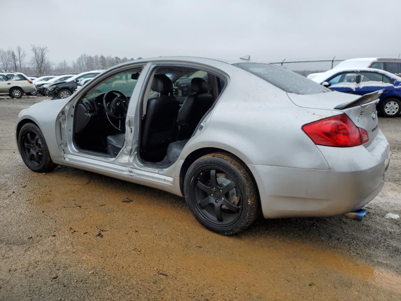 2011 Infiniti G VIN JN1CV6AP6BM300279 Copart auction photo, side / front end damage thumbnail 2