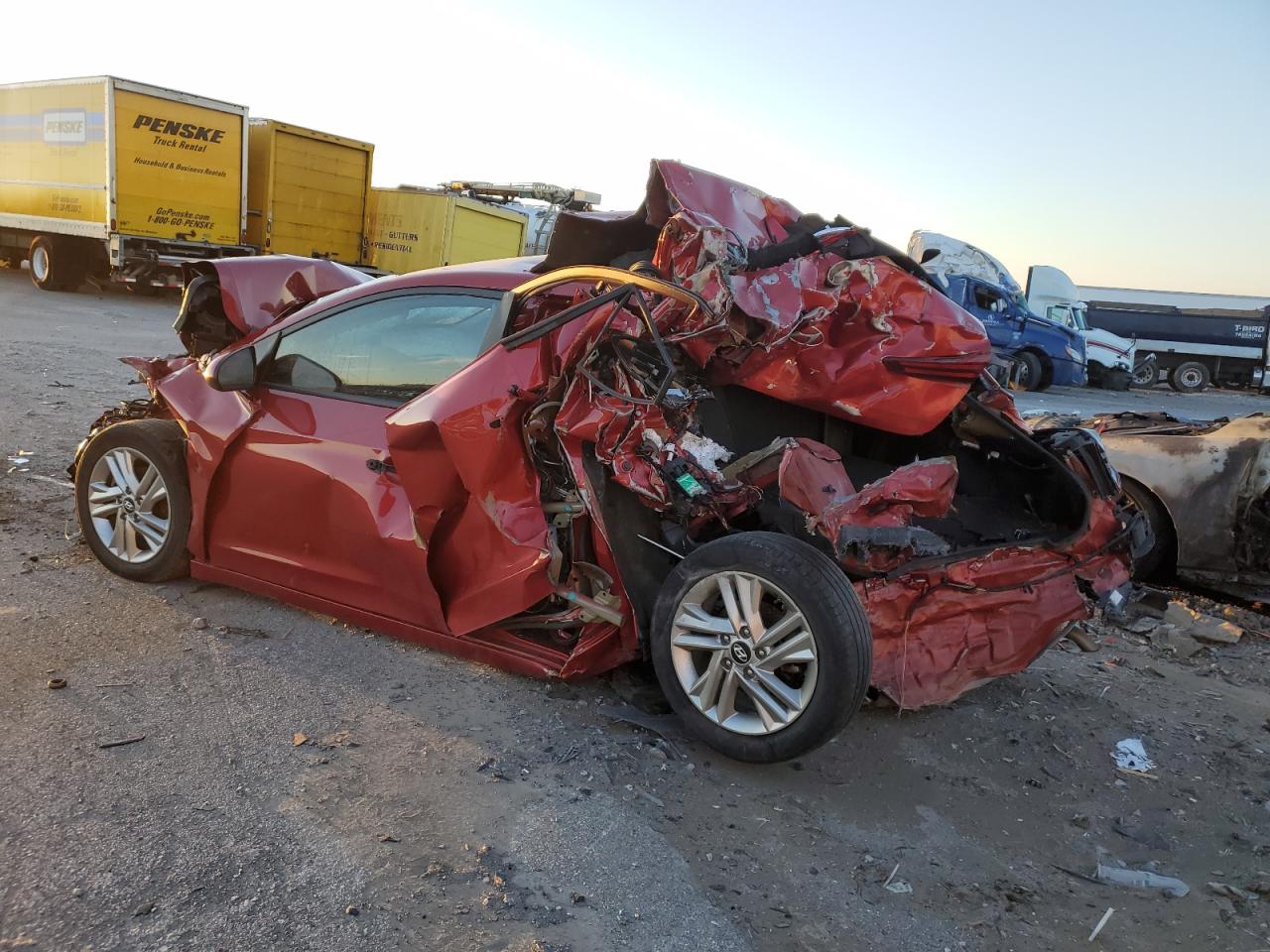 2019 Hyundai Elantra VIN 5NPD84LF1KH464101 Copart auction photo, all over damage thumbnail 2