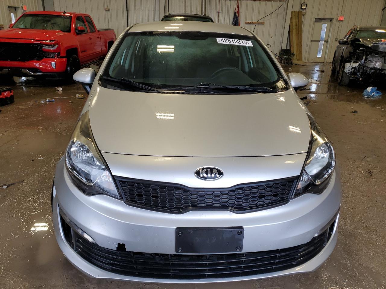 2016 KIA Rio VIN KNADM4A36G6585077 Copart auction photo, side / front end damage thumbnail 5