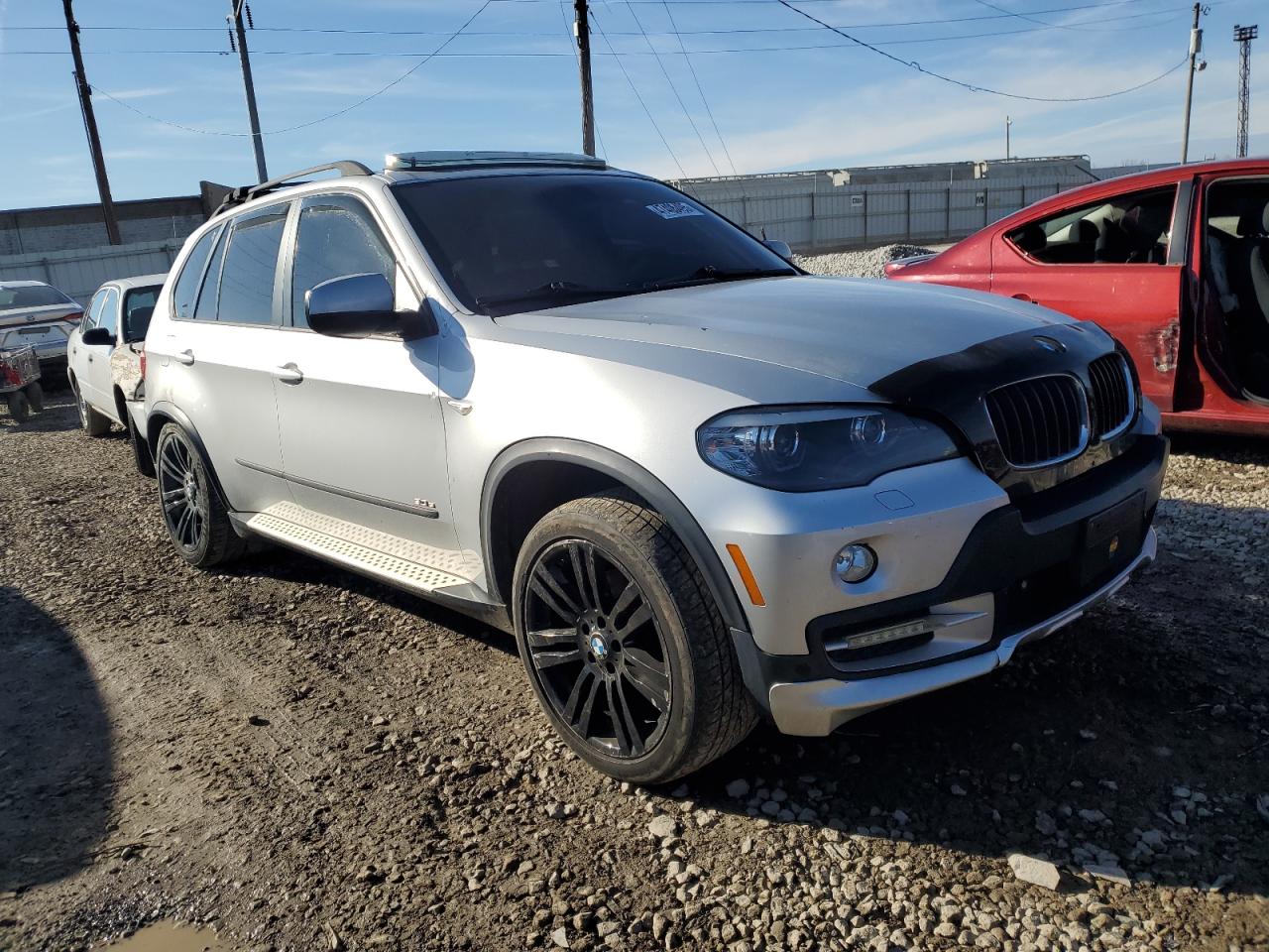 2007 BMW X5 VIN 5UXFE43507LY83356 Copart auction photo, burn / rear end damage thumbnail 4