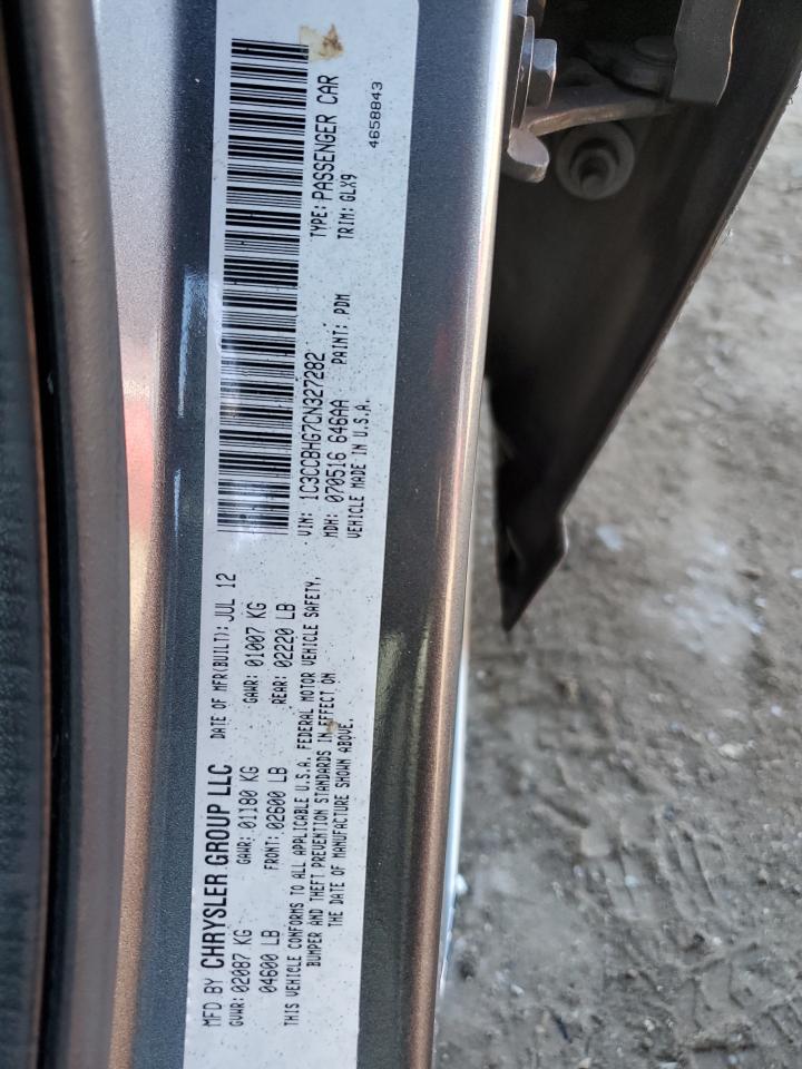 2012 Chrysler 200 VIN 1C3CCBHG7CN327282 Copart auction photo, front end damage thumbnail 15