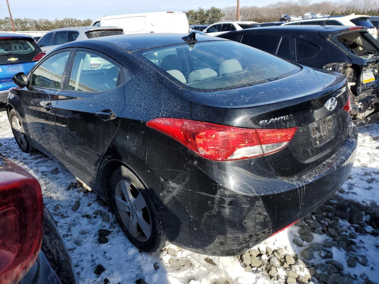 2011 Hyundai Elantra VIN 5NPDH4AE6BH043260 Copart auction photo, side damage thumbnail 2