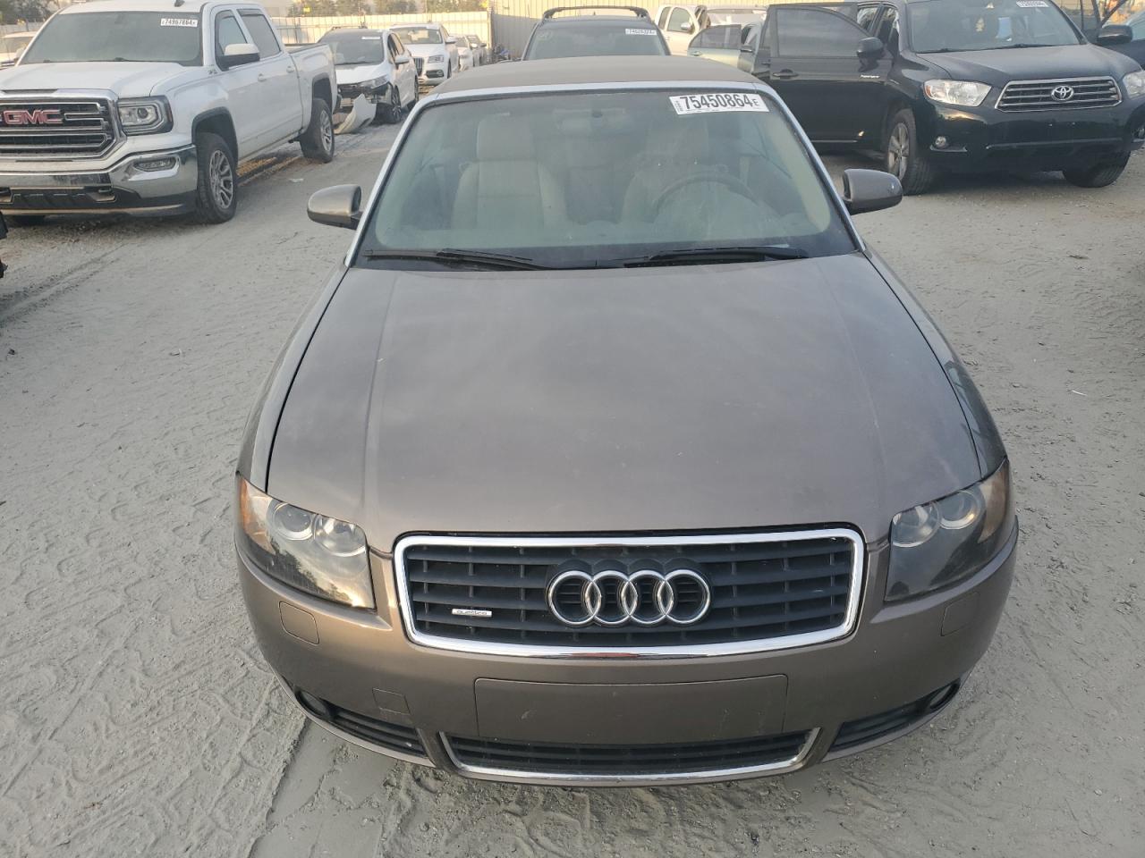2005 Audi A4 VIN WAUDT48H25K023878 Copart auction photo, water/flood damage thumbnail 5