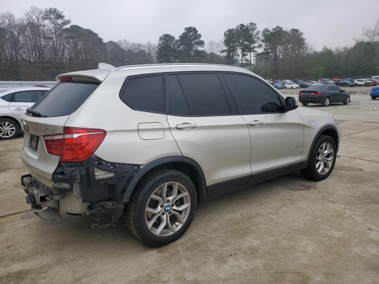 2012 BMW X3 VIN 5UXWX7C5XCL975418 Copart auction photo, rear end damage thumbnail 3