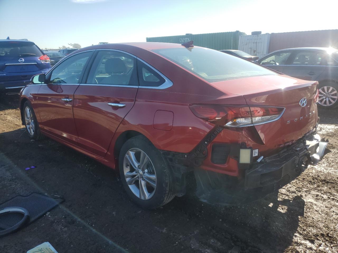 2018 Hyundai Sonata VIN 5NPE34AF5JH719644 Copart auction photo, rear end damage thumbnail 2