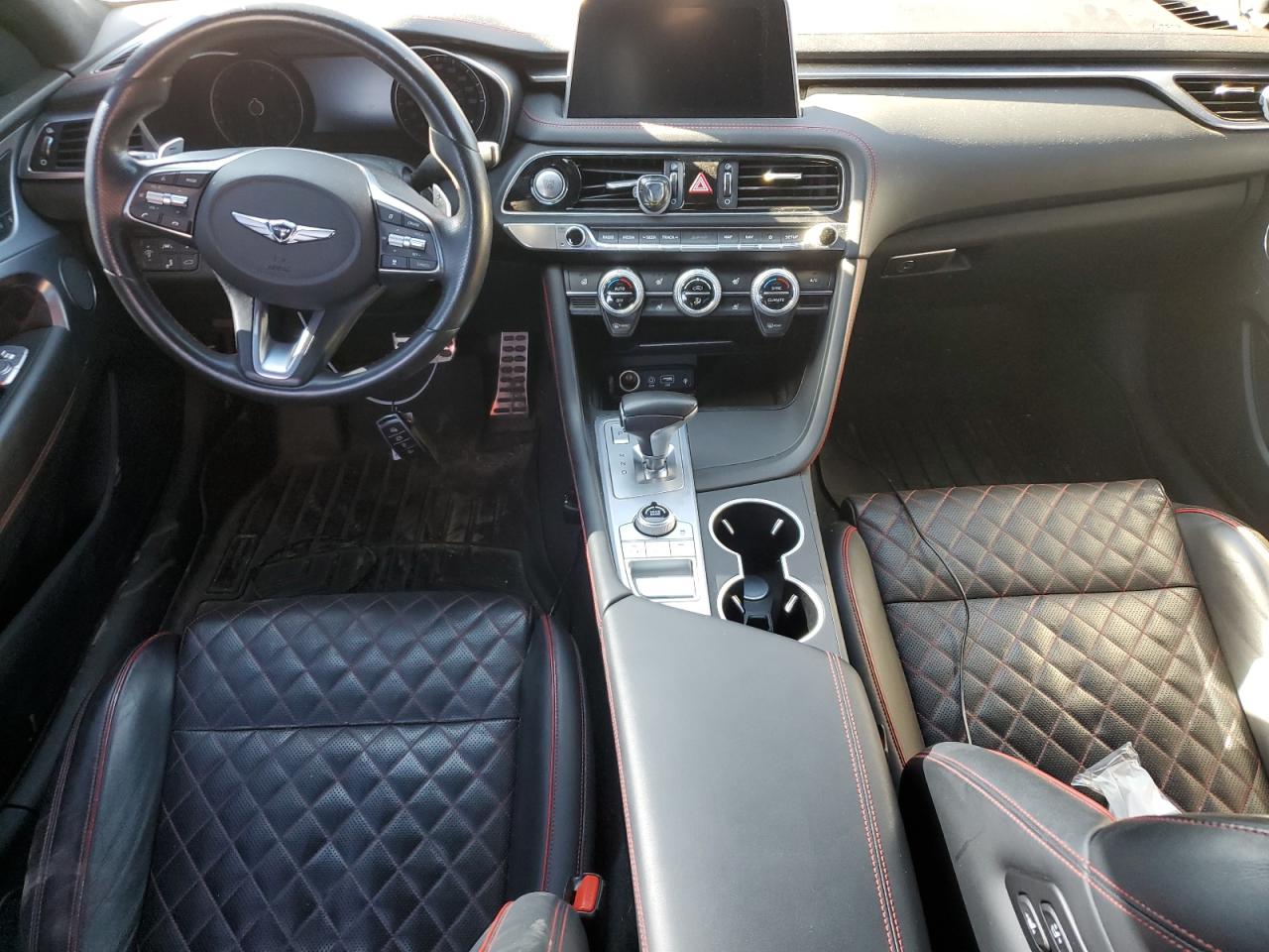 2019 Genesis G70 VIN KMTG34LE1KU014443 Copart auction photo, front end / side damage thumbnail 8