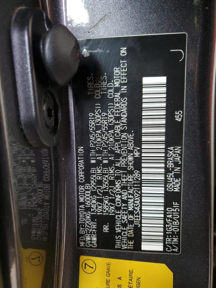 2009 Toyota Highlander VIN JTEES43AX92111289 Copart auction photo, rear end / side damage thumbnail 13