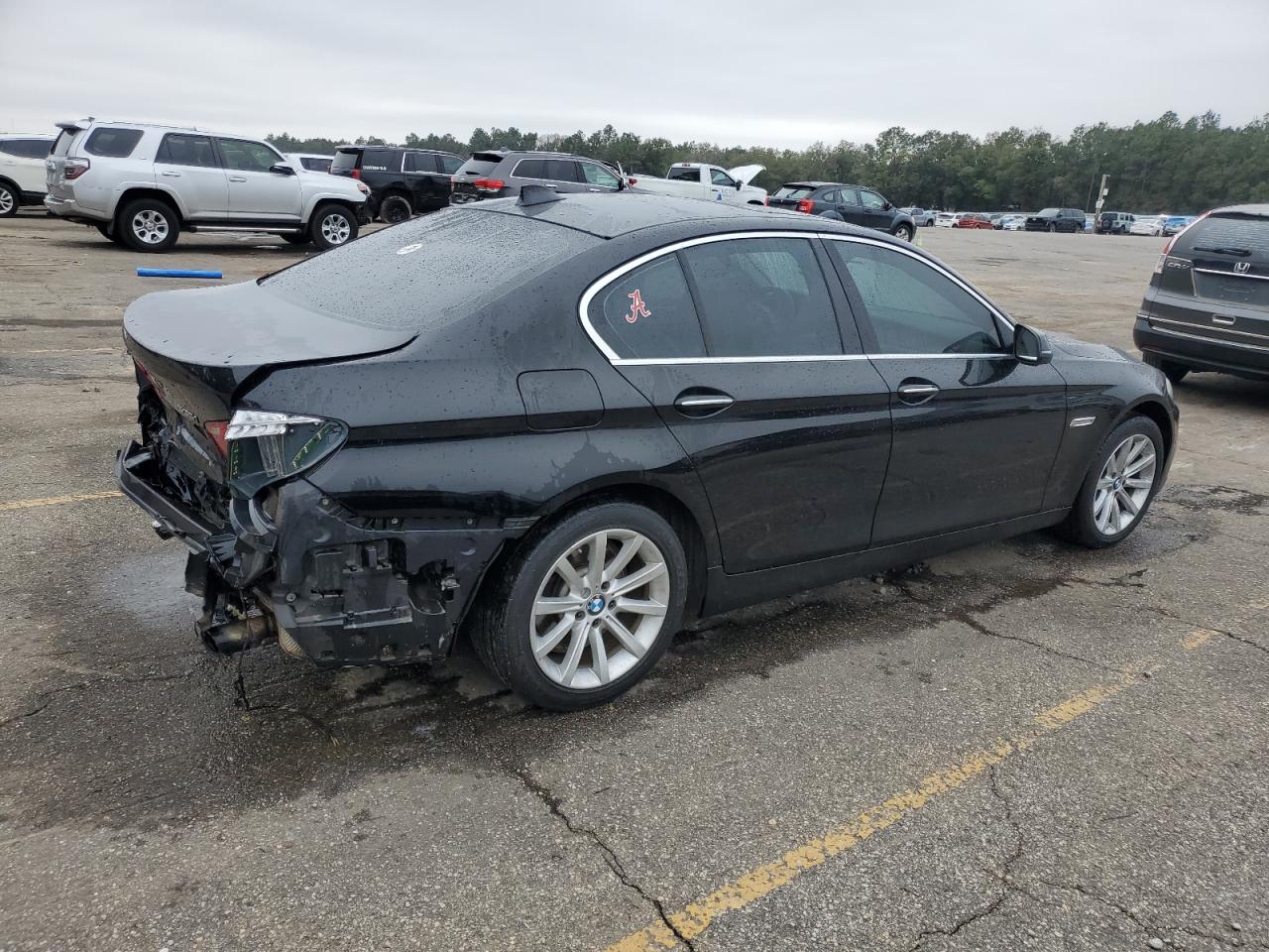 2014 BMW 5er VIN WBA5B1C53ED484613 Copart auction photo, rear end damage thumbnail 3