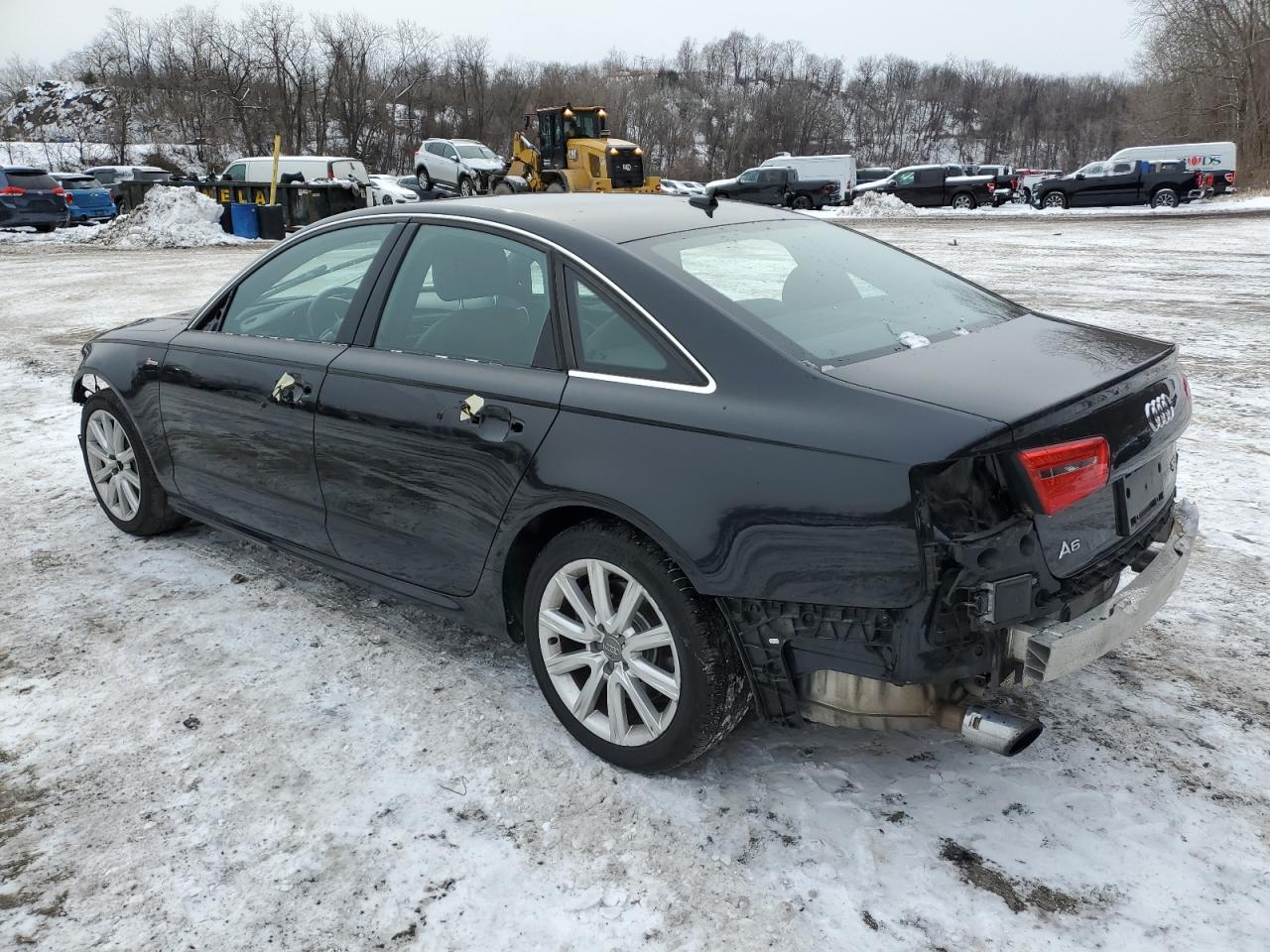 2015 Audi A6 VIN WAUFGAFC2FN032227 Copart auction photo, front end / side damage thumbnail 2