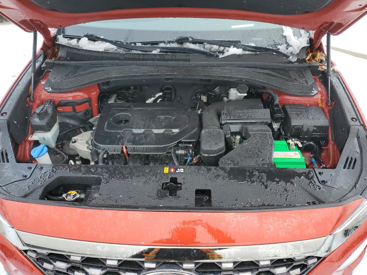 2019 Hyundai Santa Fe VIN 5NMS5CADXKH066099 Copart auction photo, top/roof damage thumbnail 12