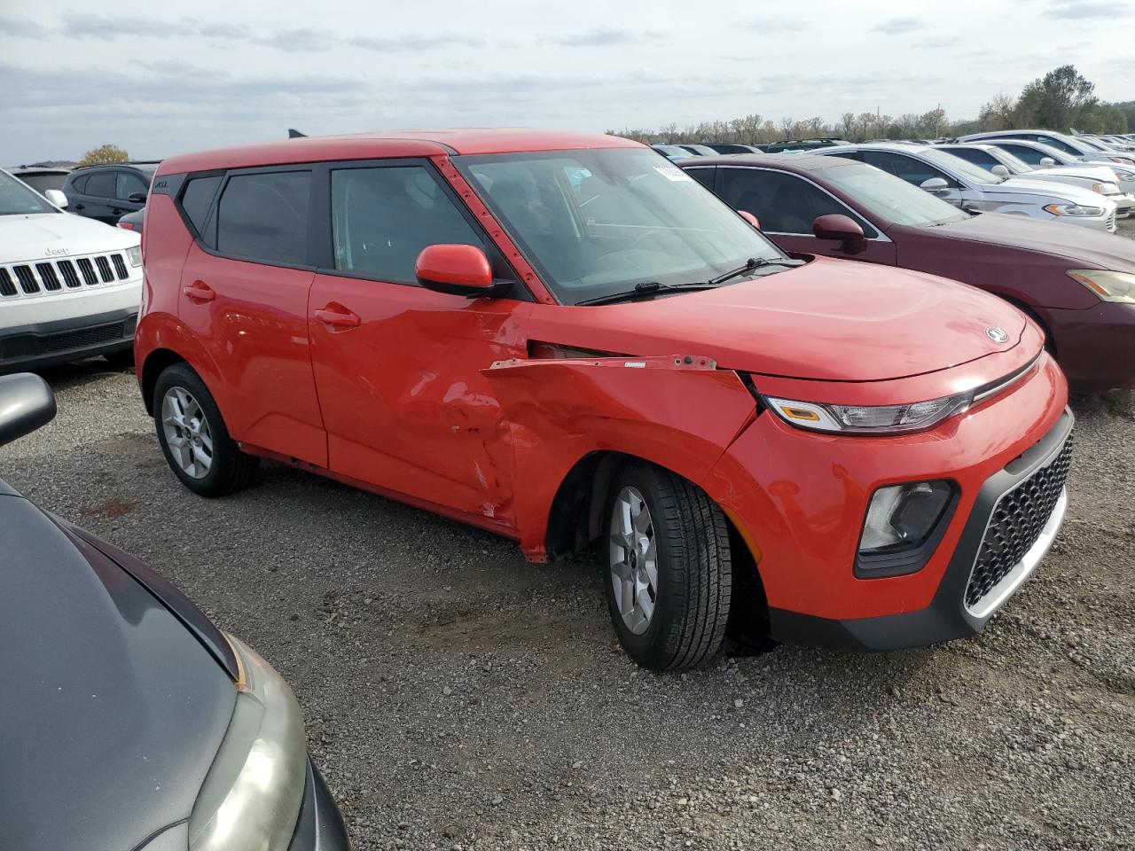 2021 KIA Soul VIN KNDJ23AU2M7764110 Copart auction photo, side damage thumbnail 4