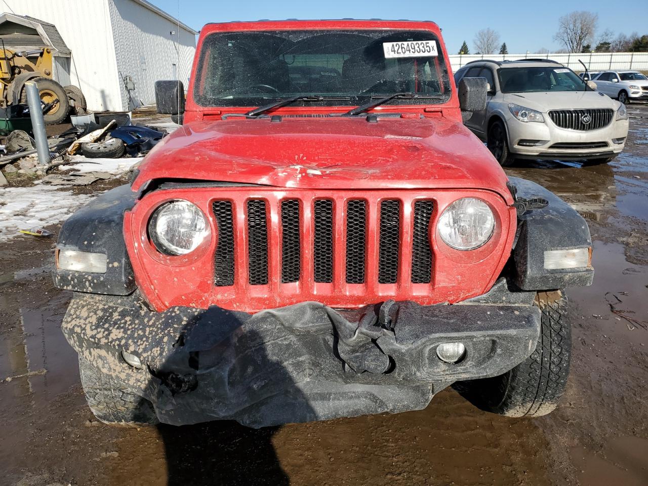 2021 Jeep Wrangler VIN 1C4HJXKN2MW640909 Copart auction photo, front end damage thumbnail 5
