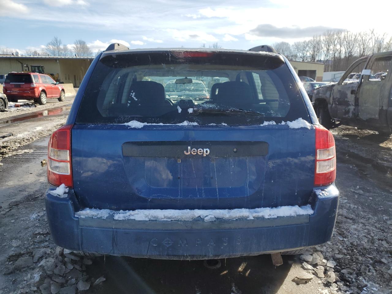 2009 Jeep Compass VIN 1J4FT47A39D128787 Copart auction photo, front end / side damage thumbnail 6