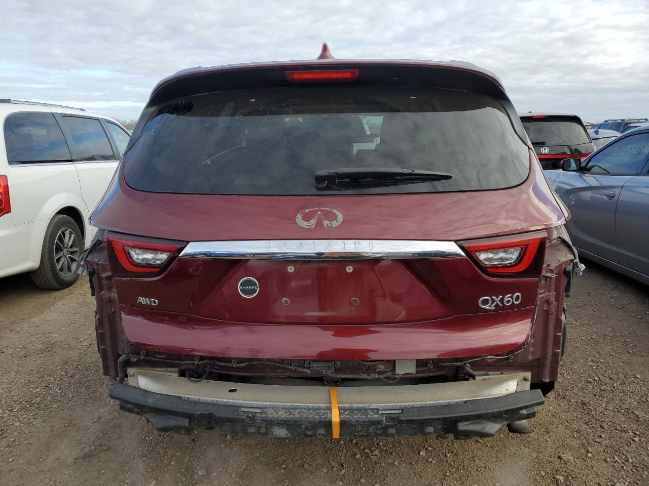 2019 Infiniti QX60 VIN 5N1DL0MM9KC553569 Copart auction photo, front end damage thumbnail 6