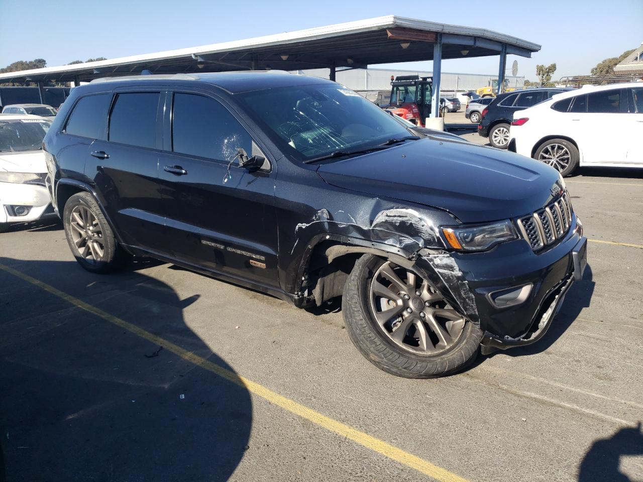 2016 Jeep Grand Cherokee VIN 1C4RJEBG0GC500826 Copart auction photo, undercarriage / front end damage thumbnail 4