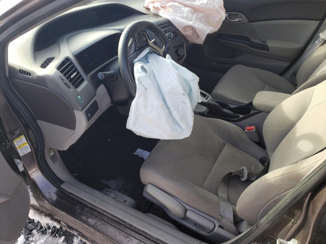 2012 Honda Civic VIN 2HGFB2F46CH017350 Copart auction photo, front end damage thumbnail 7