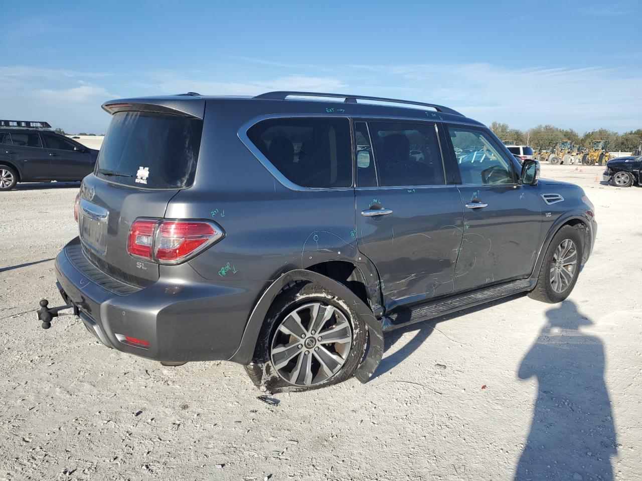 2019 Nissan Armada VIN JN8AY2ND3K9088825 Copart auction photo, side damage thumbnail 3