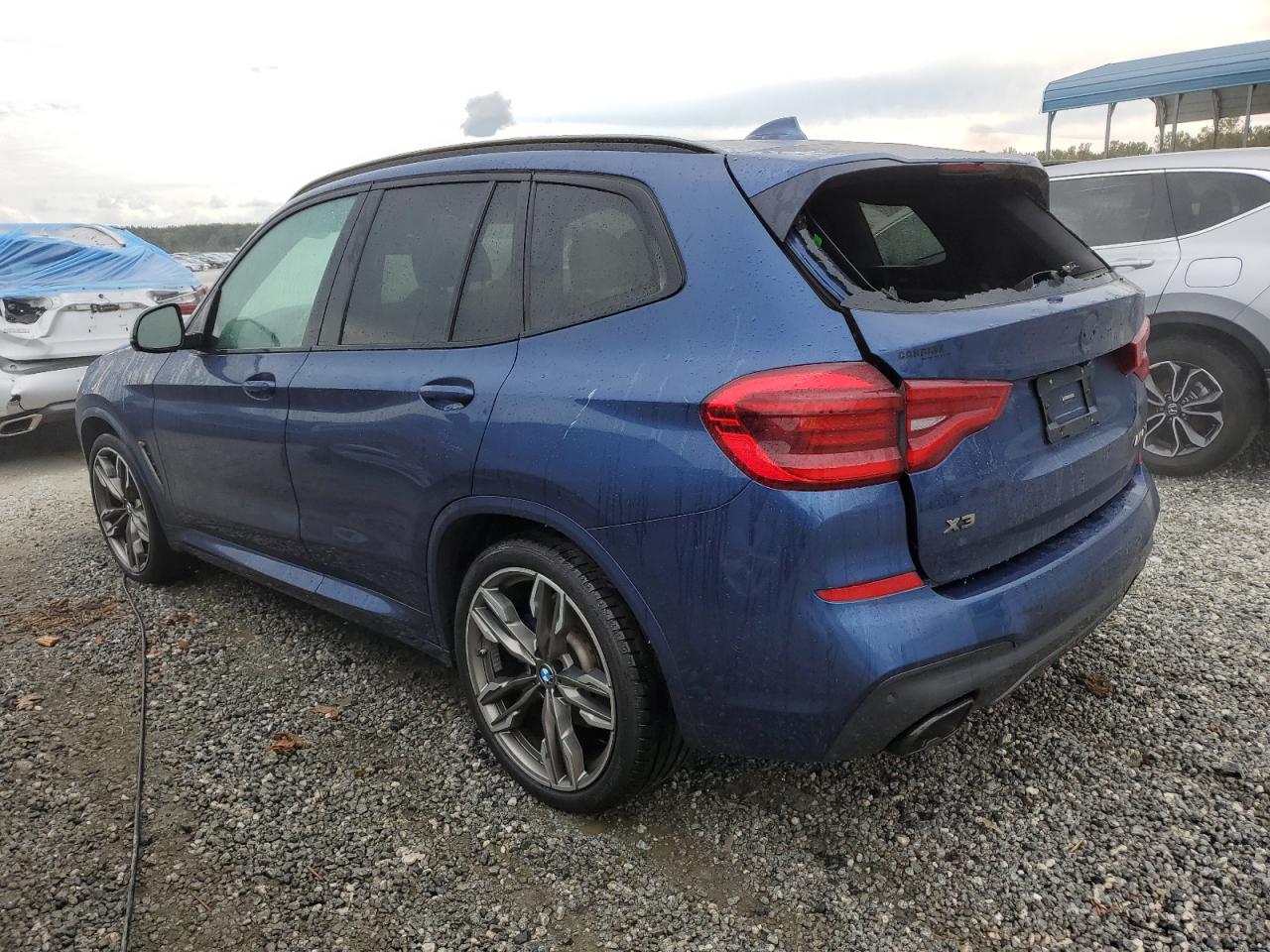 2019 BMW X3 VIN 5UXTS3C57K0Z03201 Copart auction photo, top/roof damage thumbnail 2