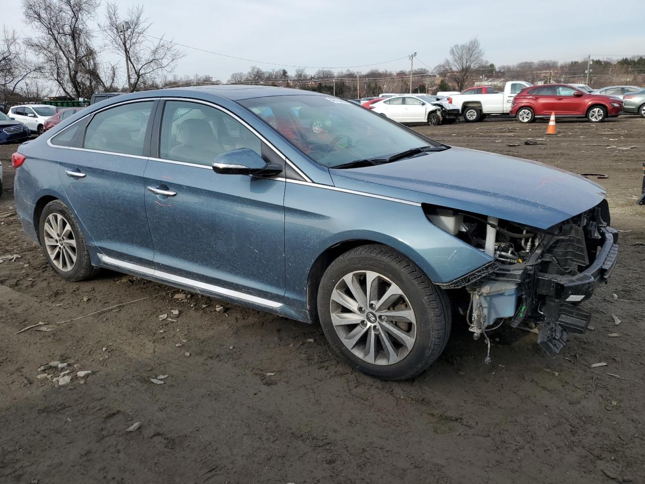 2017 Hyundai Sonata VIN 5NPE34AF6HH586824 Copart auction photo, front end damage thumbnail 4
