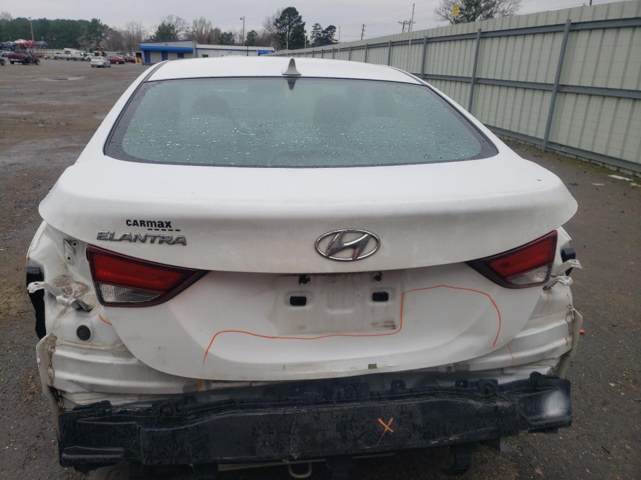 2015 Hyundai Elantra VIN 5NPDH4AE0FH647585 Copart auction photo, rear end damage thumbnail 6