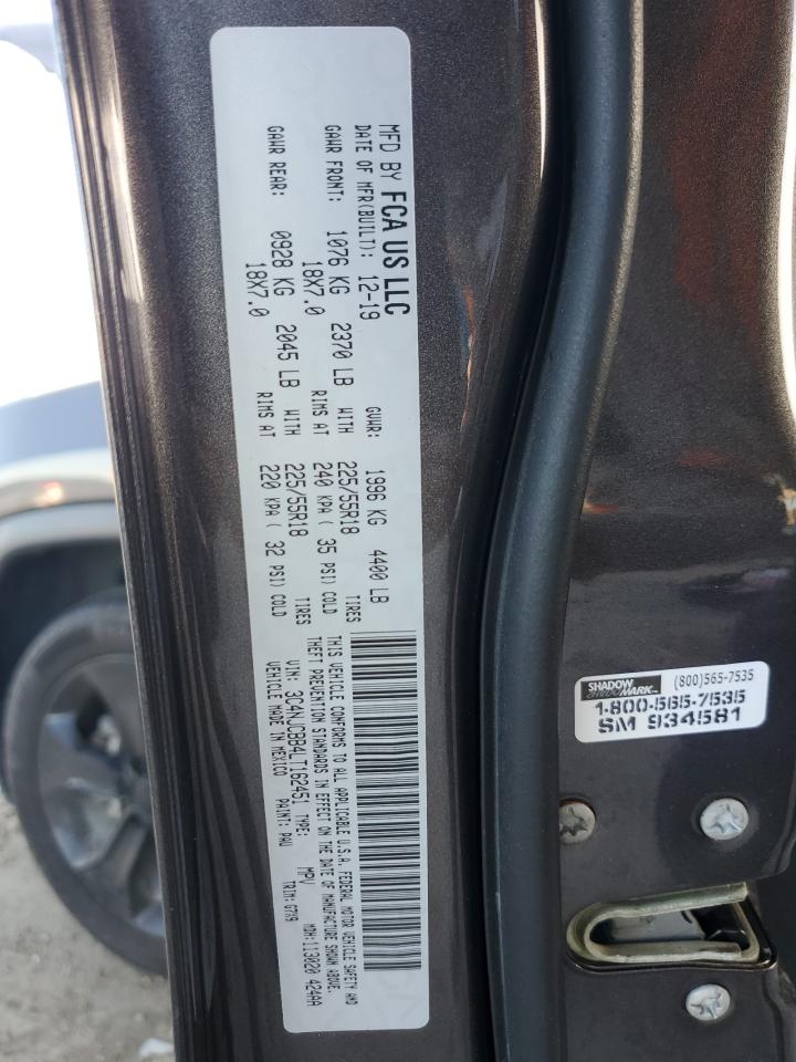 2020 Jeep Compass VIN 3C4NJCBB4LT162451 Copart auction photo, rear end / mechanical damage thumbnail 13