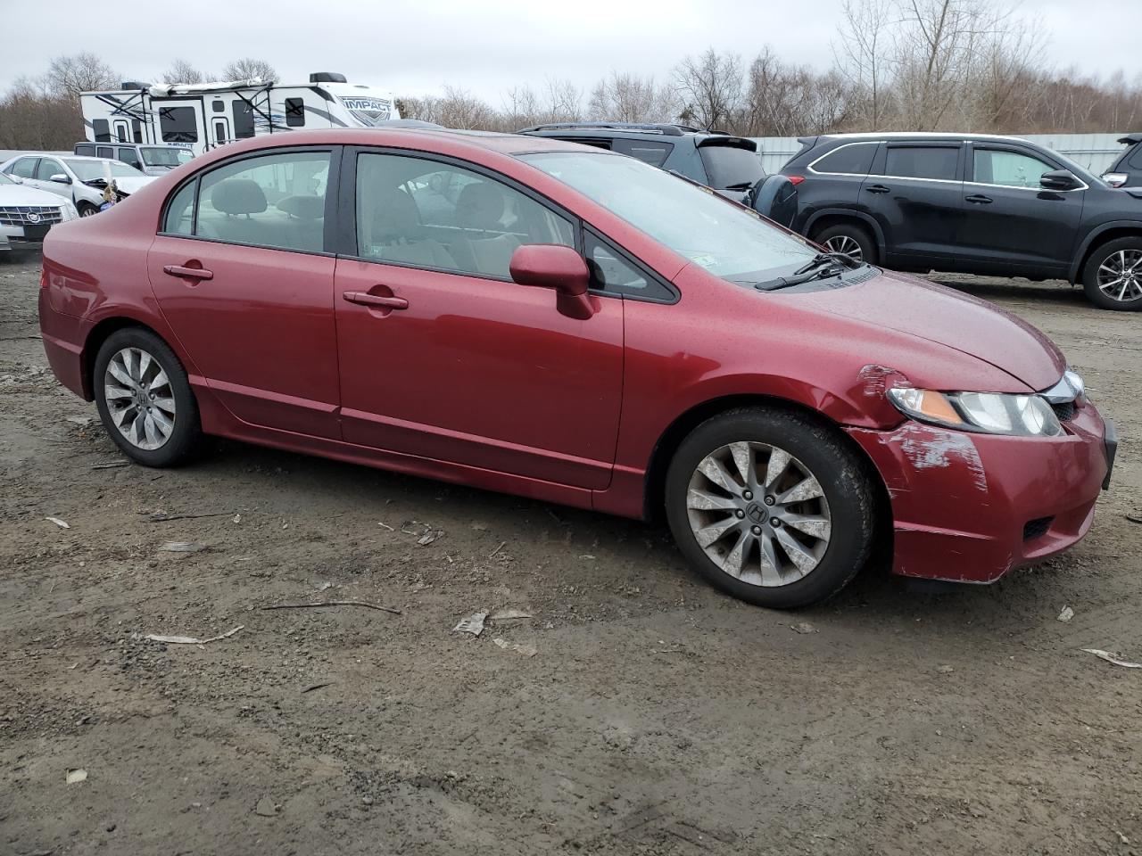 2011 Honda Civic VIN 2HGFA1F89BH534298 Copart auction photo, side / front end damage thumbnail 4