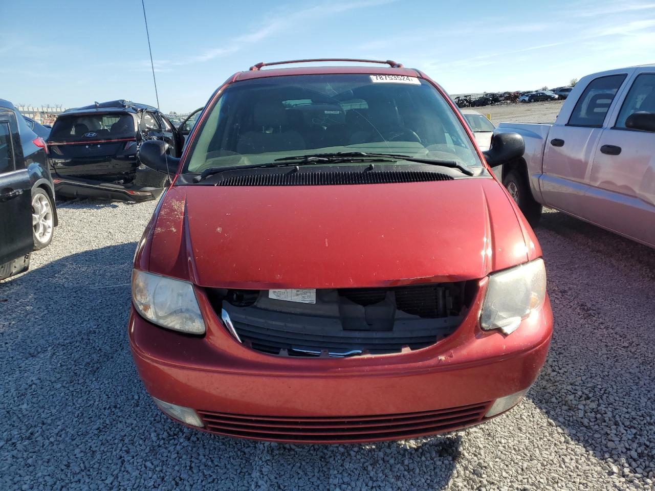 2002 Chrysler Town & Country VIN 2C8GP64L52R721813 Copart auction photo, front end / minor dent/scratches damage thumbnail 5