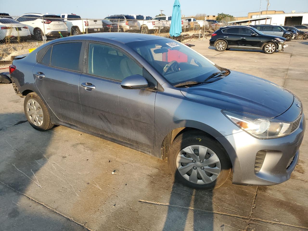 2019 KIA Rio VIN 3KPA24AB4KE179840 Copart auction photo, rear end / side damage thumbnail 4