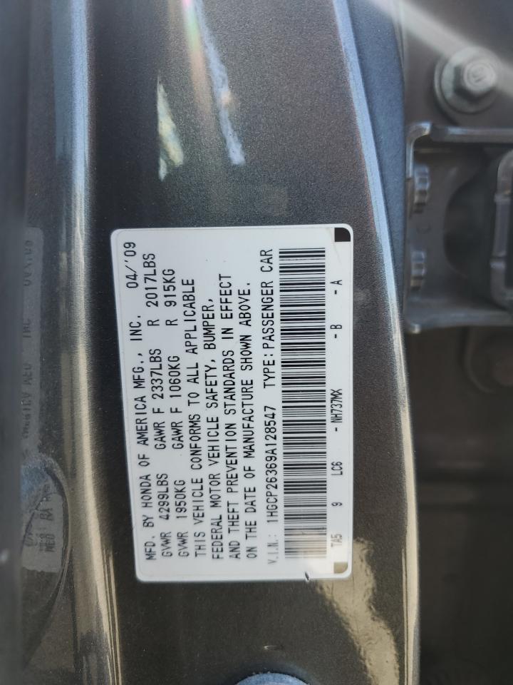 2009 Honda Accord VIN 1HGCP26369A128547 Copart auction photo, front end damage thumbnail 12
