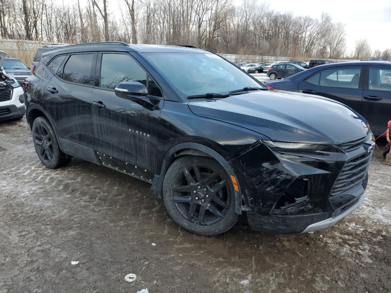 2020 Chevrolet Blazer VIN 3GNKBHR46LS656618 Copart auction photo, front end / side damage thumbnail 4