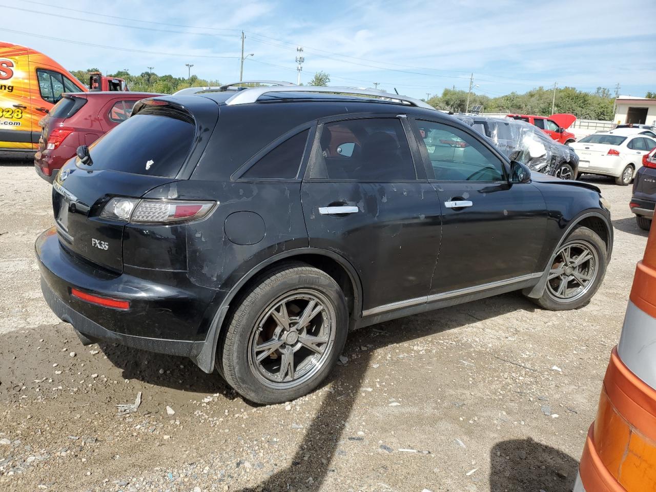 2008 Infiniti FX VIN JNRAS08W08X200435 Copart auction photo, front end / minor dent/scratches damage thumbnail 3