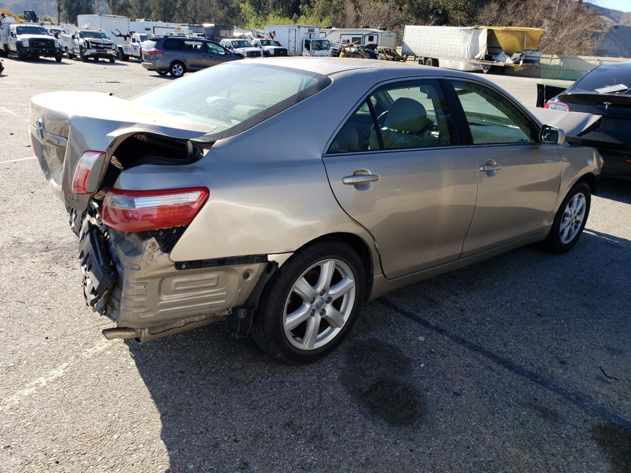 2007 Toyota Camry VIN 4T1BE46K67U036400 Copart auction photo, front end / rear end damage thumbnail 3