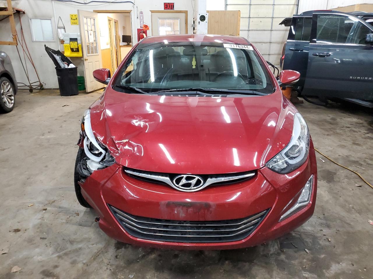 2015 Hyundai Elantra VIN 5NPDH4AE9FH552961 Copart auction photo, front end / side damage thumbnail 5
