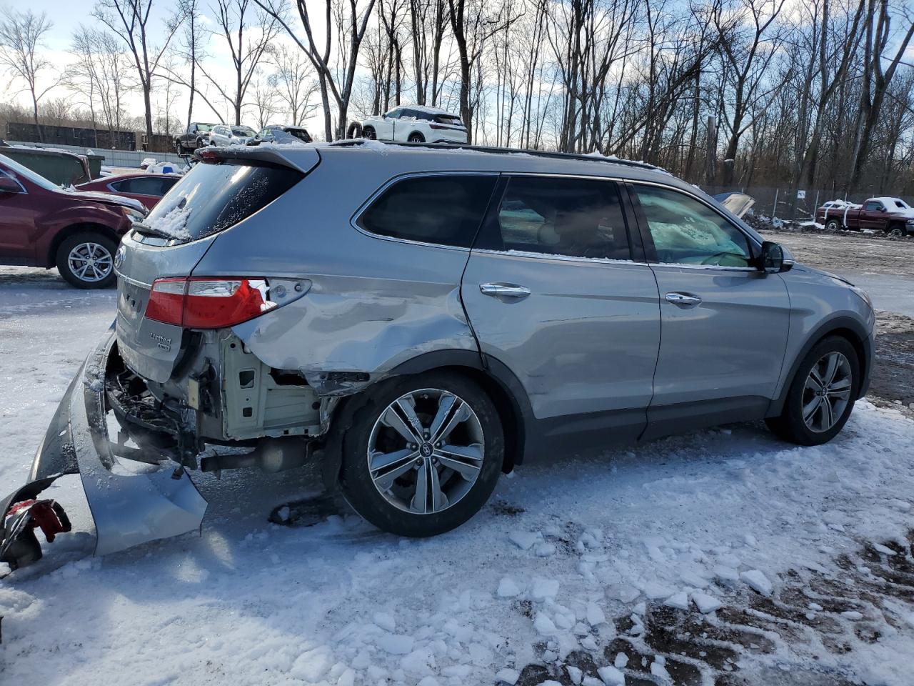 2015 Hyundai Santa Fe VIN KM8SR4HF4FU111470 Copart auction photo, rear end damage thumbnail 3