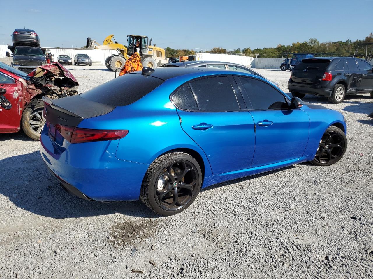2019 Alfa Romeo Giulia VIN ZARFANBN8K7608491 Copart auction photo, side damage thumbnail 3