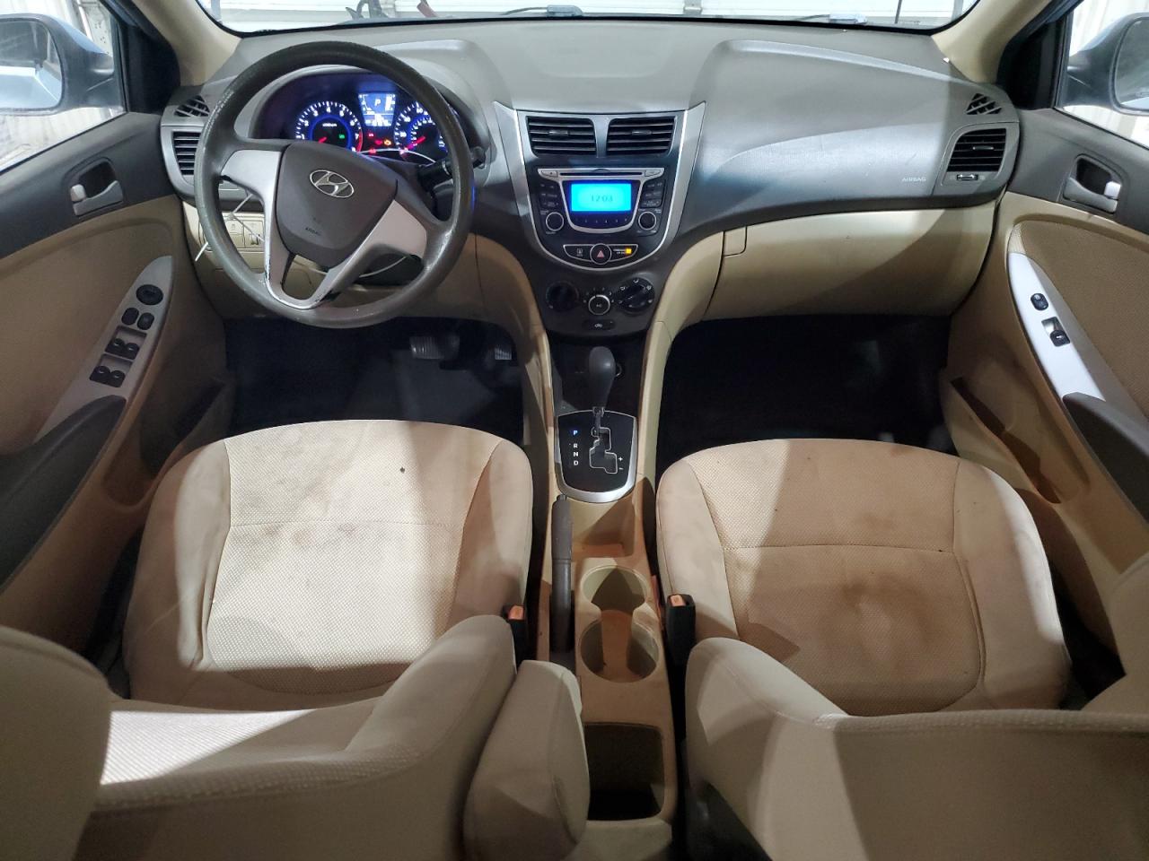 2013 Hyundai Accent VIN KMHCT4AE1DU542823 Copart auction photo, rear end / front end damage thumbnail 8