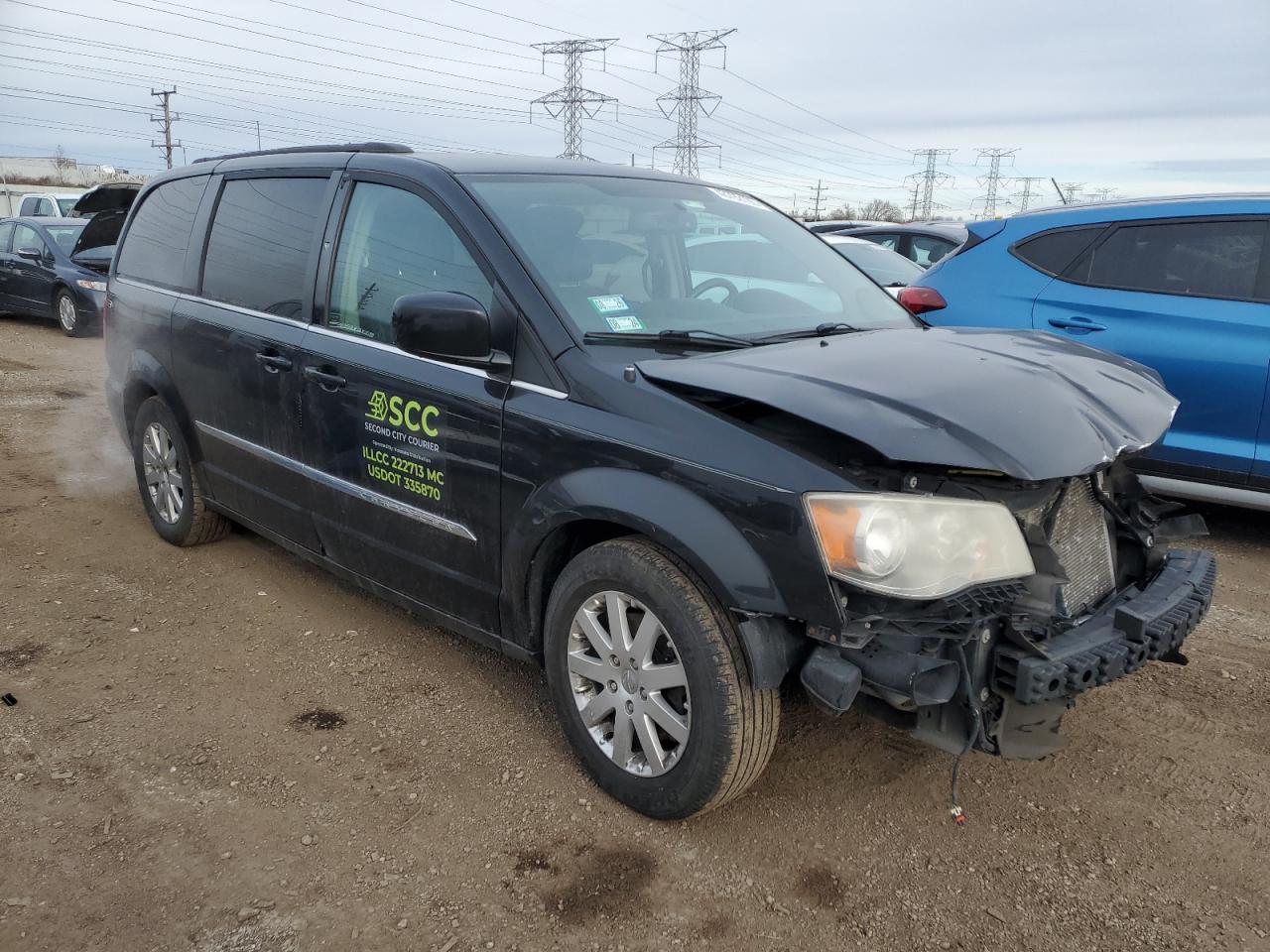 2013 Chrysler Town & Country VIN 2C4RC1BG9DR737594 Copart auction photo, front end damage thumbnail 4