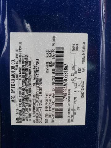 2013 Ford Mustang VIN 1ZVBP8AM5D5281867 Copart auction photo, front end damage thumbnail 13